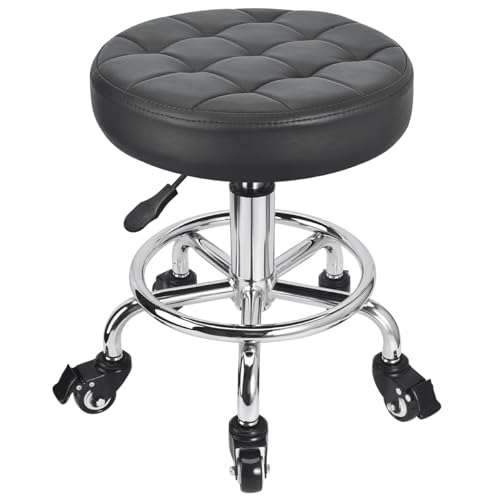 JOSTZHXIN Low Height Roller Stool Height Adjustable Mechanic Stool Low Rolling Chair Footstool Modern Roller Seat for Salon SPA Home Office Garage Shop (Style 3)