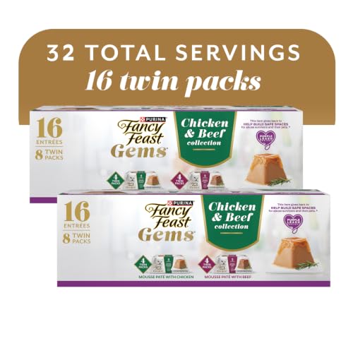 Purina Fancy Feast Gems Wet Cat Food, Chicken or Beef, 8 ct. Variety Box - image 4