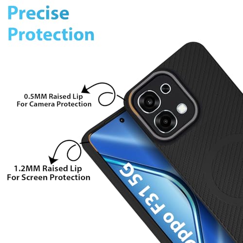Image of LIRAMARK Rugged Carbon Fibre TPU Armor Silicone Back Cover Case for Oppo F31 5G