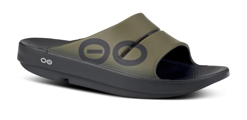 OOFOS - Unisex OOahh Sport - Post Run Recovery Slide Sandal (Tactical Green, US Men's Size 5/Women's Size 7)