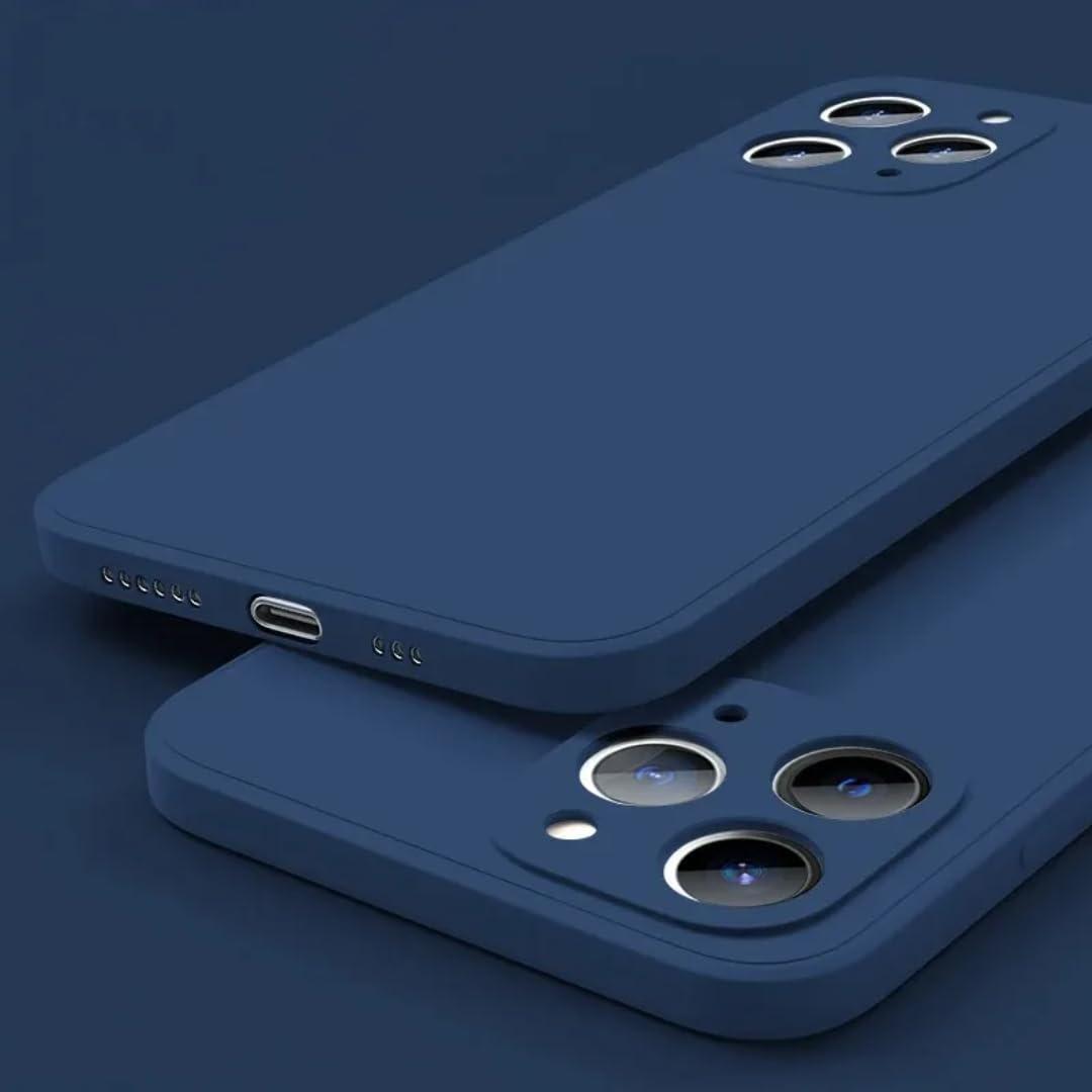 Coque iPhone 14 Plus bleu silicone liquide souple fluorescent - 7
