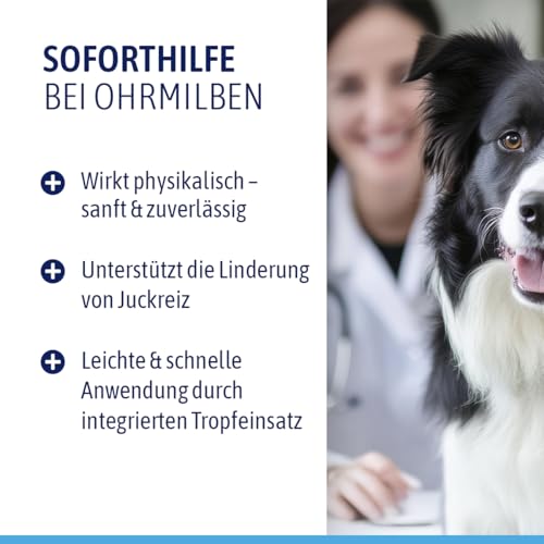 AniSupply Ohrmilbenöl für Hunde & Katzen 50ml – Pflegendes Ohröl mit Kamille gegen Ohrmilben – Sanfte Unterstützung bei Juckreiz & gereizten Ohren