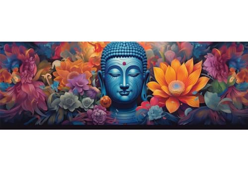 Peinture Diamant Bouddha et Broderie Diamant Kit Complet Grand Format 150x50cm Adulte