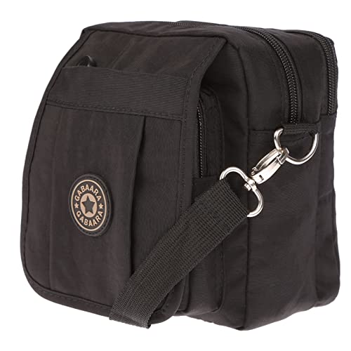 Christian Wippermann Pequeño bolso bandolera de nailon para hombre y mujer., Negro , 15 x 20 x 8 cm Cover