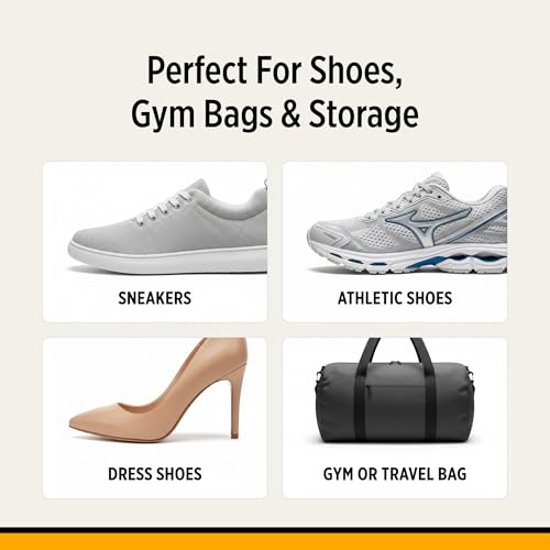 Image of StinkERASERS Activated Charcoal Shoe Deodorizer Bags, 2 Pack | Natural Odor Eliminator, Shoe Smell Remover, Reusable Unscented, Moisture Absorber Inserts, For Sneakers, Boots & Gym Bags