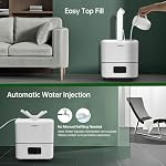 Yokekon 30L/7.93Gal Large Humidifier,10 atomizers for 4000mL/h output,White - Image 5
