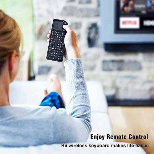 Rii 2.4G Mini Wireless Keyboard With Touchpad Mouse,Lightweight Portable Controller With Usb Receiver Remote Control For Windows/ Mac/ Android/ Pc/Tablets/ Tv/Xbox/ Ps3. X1-Black . #TOP5
