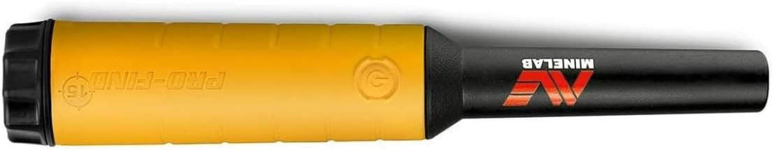 Minelab GO-FIND 44 Lightweight and Compact Metal Detector with 10-Inch Waterproof Coil (Black) Bundle with Minelab 3226-0002 Pro-Find 15 Pinpointer Metal Detector (Gold) (2 Items)