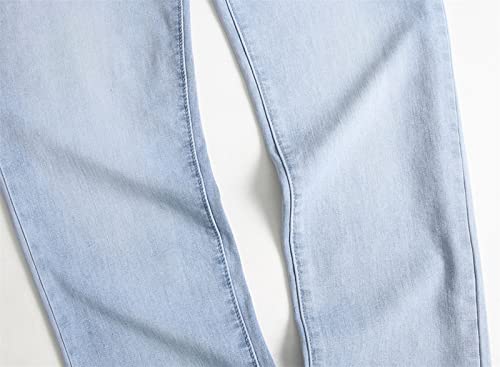 Skinny Stretch Jeans for Men Casual Regular Fit Straight Leg Denim Pants Classic Distressed Vintage Jean Trousers4