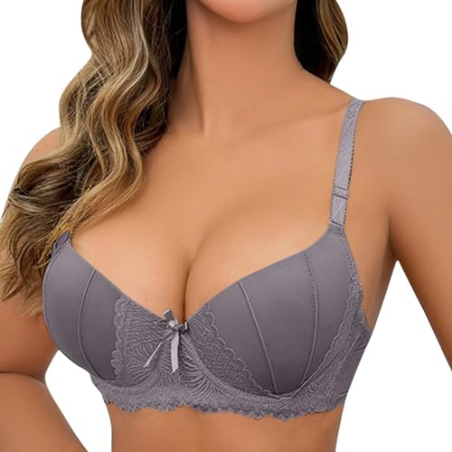 Sujetador deportivo mujer push up bra gris talla 10 para busto pequeno con encaje