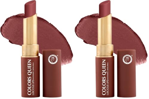 Image of Colors Queen Luscious Lips - Non Transfer Creamy Matte Lipstick | Highly Pigmented with Smooth Application | Long Lasting Lipstick Waterproof | Smudge Proof Lipstick for Women (22 - Rich High - 3.5g)