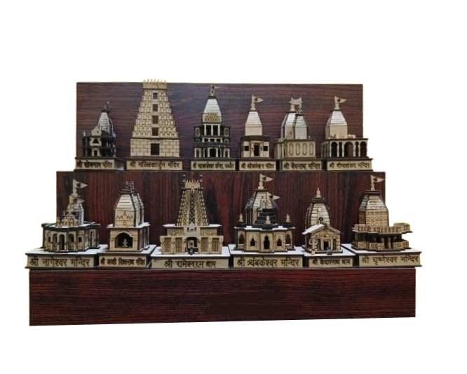 12 Jyotirling 3D Shivling Model Set | Handcrafted Miniature Hindu Temple Décor | Sacred Lord Shiva Jyotirling Collection for Home, Office & Spiritual Gift-image-29