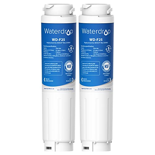 Waterdrop WD-F25 Kühlschrank Wasserfilter Kompatibel mit Bosch Ultra Clarity 644845, Siemens Kühlschrank Bosch 9000077104 740560 (2X)