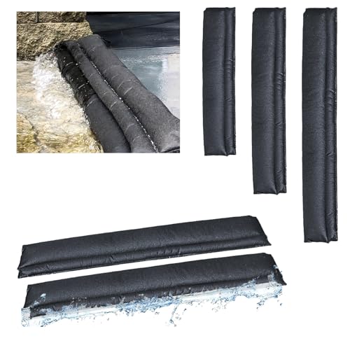 Estresen 2 piezas Sacos Absorbentes de Agua, Barrera contra Inundaciones Barrera Anti Inundación Protección contra inundaciones para puerta de Garaje Sótano contra Lluvia intensa 180x20cm