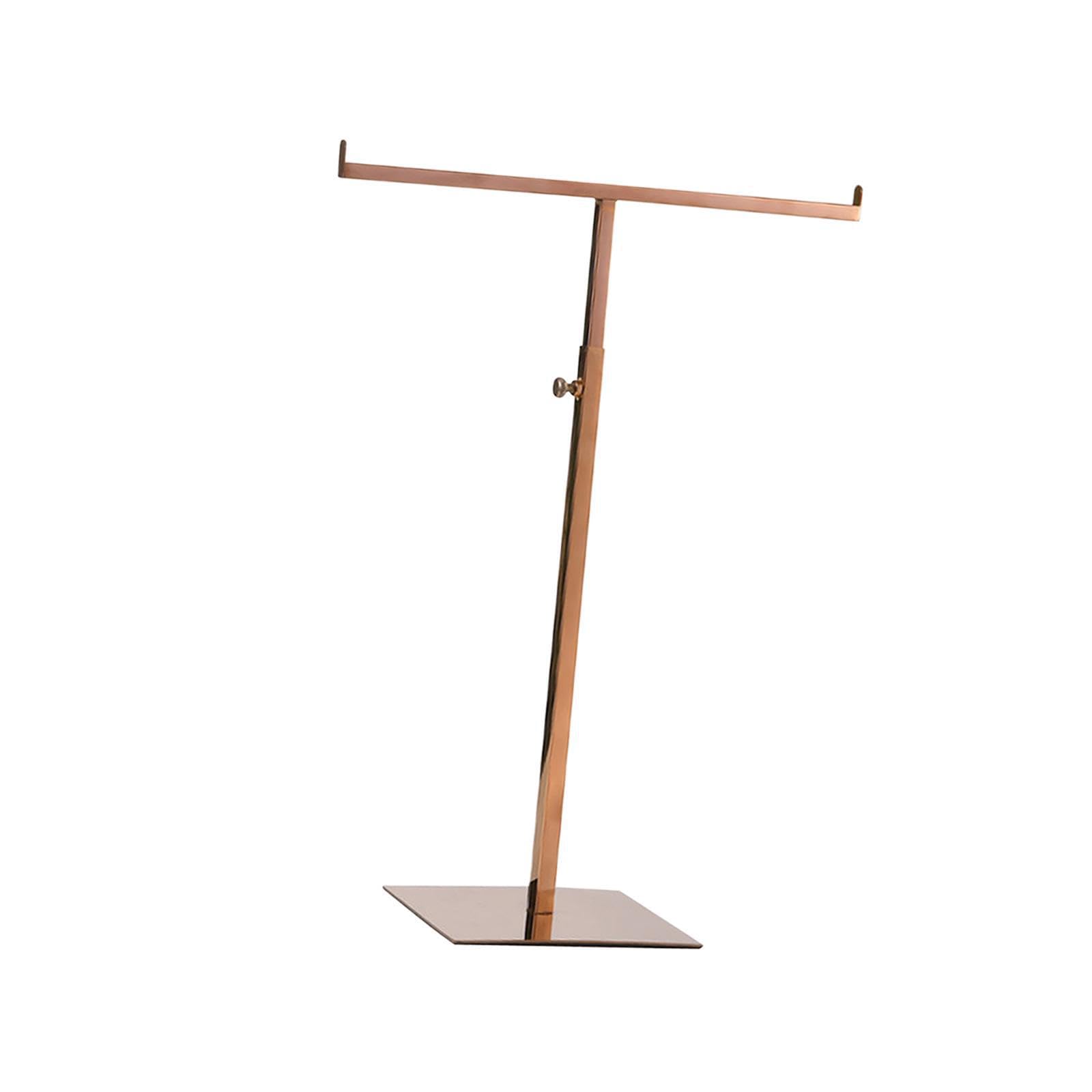 Soporte regulable para collares con base estable de 15x17 cm espejo oro rosa