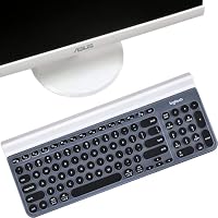MUBUY-GOL Logitech K780 Multi-Device Wireless Ultra Thin Silicone Keyboard Cover Skin (Black)