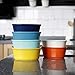 Sweese 506.002 Porcelain Ramekins 6 Ounce Souffle Dishes, Oval Ramekins for Baking, Set of 6, Hot Assorted Colors