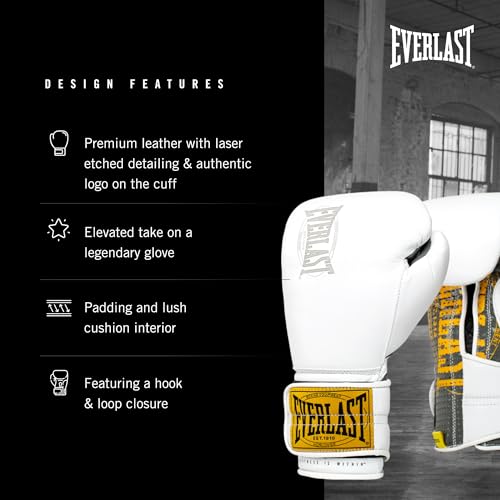 Image of Everlast 1910 Boxing Gloves | Advanced Gloves for Men and Women | Hook and Loop with Triple-Layer Foam & Wrist Support for Injury Prevention | Heavy Bag & Speedbag Training