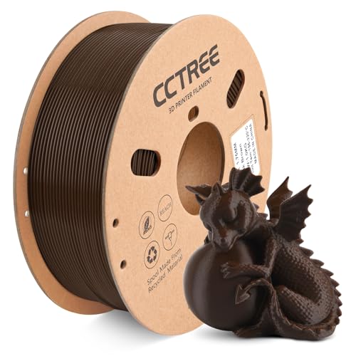 CCTREE 3D Printing PLA+ Filament 1.75mm, Stronger and Tougher 3D Printer Filament PLA Plus, Accuracy +/- 0.03mm, 1KG Spool (2.2lbs), for Most FDM 3D Printer, Dark Brown