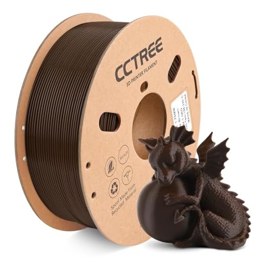 CCTREE 3D Printing PLA+ Filament 1.75mm, Stronger and Tougher 3D Printer Filament PLA Plus, Accuracy +/- 0.03mm, 1KG Spool (2.2lbs), for Most FDM 3D Printer, Dark Brown