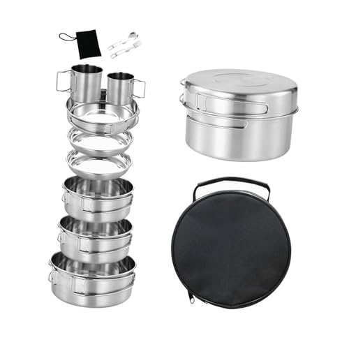 RNXRZANK Camping Cookware Mess Kit Tableware Camping Bowls for Outdoor Dinner Indoor