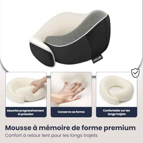 Coussin De Voyage Avion : COSYLAND Coussin de Voyage Cervical à Capuche en Mousse à Mémoire de ... – Image 2