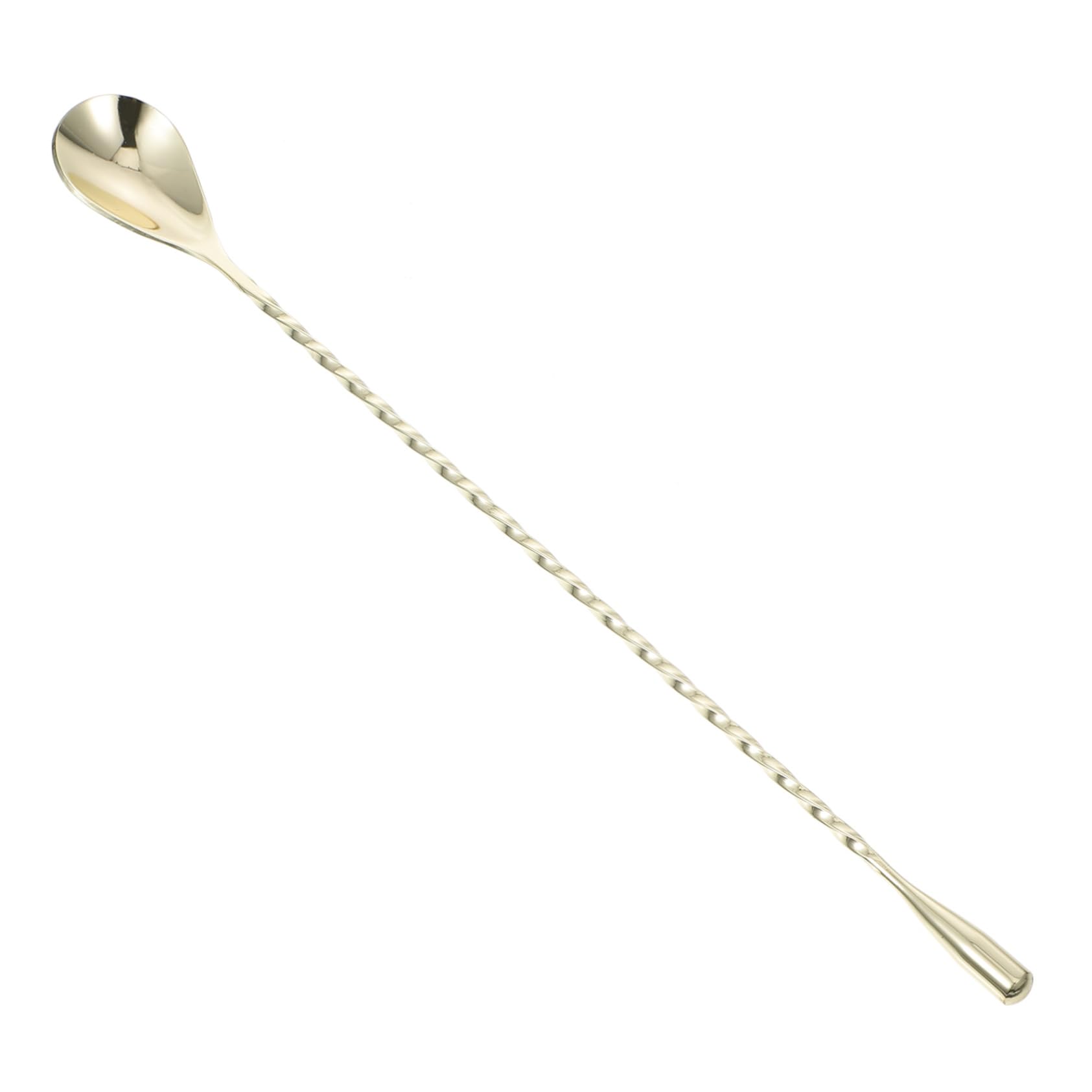 Unomor Bartending Spoon Coffee Stirrers Mini Straws Drink Mixing Spoon Bartender Mixing Spoon Cocktail Bartender Stirrer Mini Spoons Drink Spoon Espresso Spoon Stainless Steel Golden