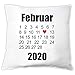 Produktbild 4you Design Weißes Kissen mit beliebigem Datum Hochzeitstag, Kennenlerntag usw. - Geschenk für Verliebte - Geschenk für Paare - Valentinstag - Hochzeitstag - Kennlerntag
