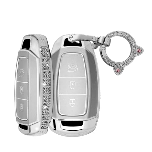 Coque clé Hyundai Santa Fe Elantra accessoire strass blanc pour sac à main