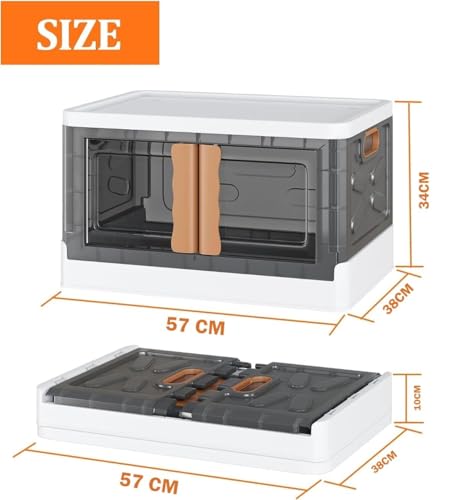 Image of MECHDEL Wardrobe Organizer for Storage /Polypropylene Foldable & Stackable Closet Basket /Cupboard Organizer for Clothes /Mounted Closet Systems (STORAGE BIN-TRANSPARENT, 6PCS)