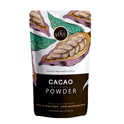Image of Sihi Chocolaterie - Organic Cacao Powder (unsweetened) | Pure, fresh and natural | Physically pressed | Best for energy snacking /baking | High in antioxidants | Vegan - 150g (Pack of 1)