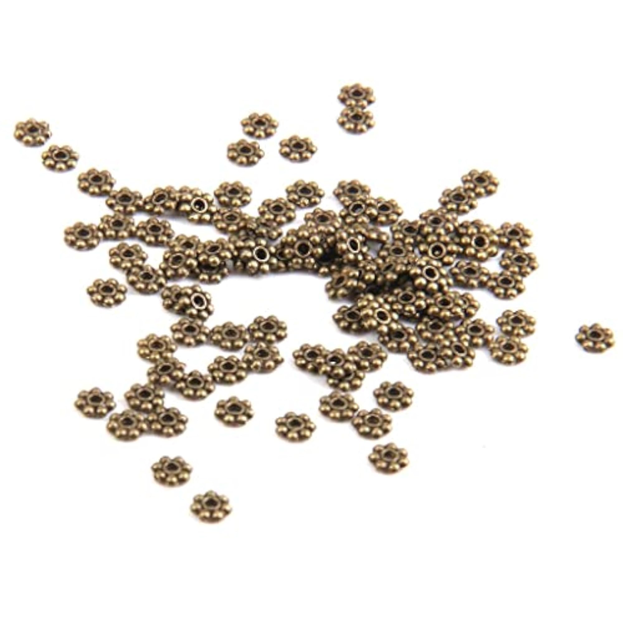 3x100x Snowflake Flower Spacer Beads for DIY Crafts