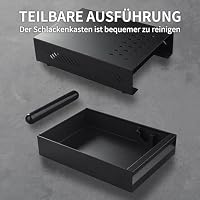 Kaffee Klopf Box Behälter,Kaffee-Sudschublade aus Edelstahl,Abschlagbehälter für Siebträger, Abnehmbar Kaffeemühlen Klopf Box Geeignet für alle handelsüblichen Kaffeemaschinen (Schwarz, 28x18x6.3cm) – Ansicht 3