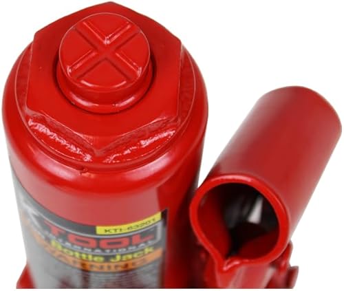 Miniatura 4 de K Tool International 63201 Gato hidráulico de botella de 2 toneladas para garajes, talleres de reparación y bricolaje, capacidad de 4,000 libras,