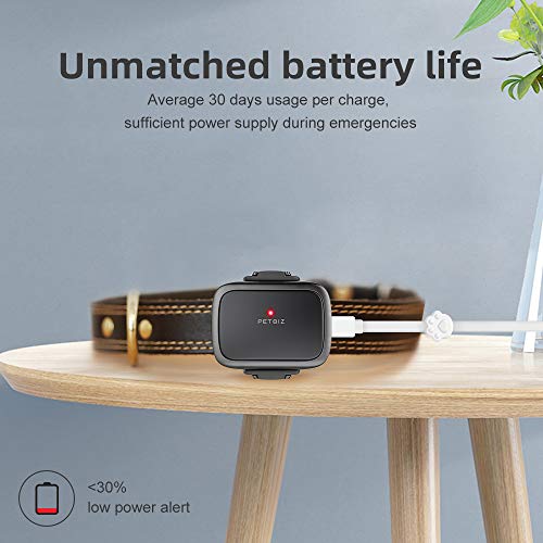 Petbiz G1 Gps Pet Tracker, Nb-Iot(5G) Dog Locator & Activity Monitor, 30 Days Ultra Long-Lasting Battery Lightweight Waterproof Dog Finder (Black) … #TOP2