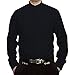 Produktbild Pierre Martin Designer Herren Stehkragen Hemd Hochzeit Business verdeckte Knopfleiste S9 Langarm Schwarz Gr. M 39-40