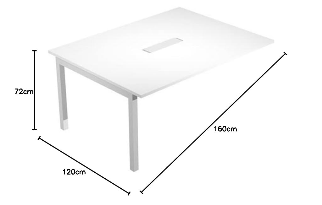 Generico Tavolo riunioni Agorà - 6 posti - 160x120x72,5 cm (BIANCO)