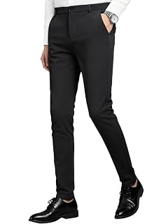 MAGE MALE Mens Skinny Stretch Dress Pants Slim Fit Suit Pants