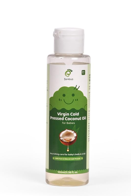 Virgin Cold Pressed Coconut Oil for Babies – 100% Pure & Natural Baby Massage Oil | Nourishes Skin, Hair & Scalp, Chemical-Free Gentle Care for Newborns & Kids (100ml)-image-8