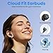 Wireless Earbuds, Bluetooth Headphones with Deep Bass Stereo, 48H Playback Ear Buds with LED Power Display, Lightweight, IPX7, in-Ear Earphones with Mic for iPhone/Android/iPad, Black