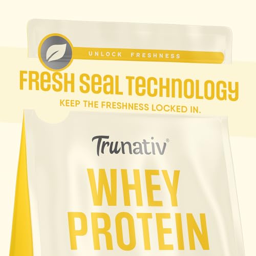 Image of Trunativ Pro Blend Whey Protein Powder Isolate & Concentrate | 100% Light & Clean Protein Powder | 26g Protein | 6g BCAA | 12.52g EAA | No added sugar | Banana 2lbs (907g)