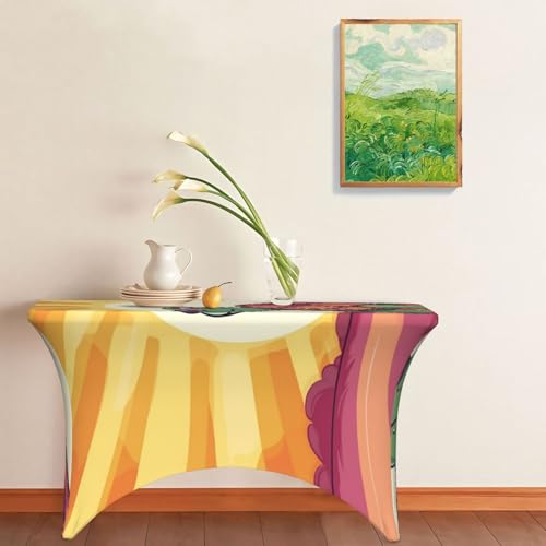 Nappe élasthanne rectangulaire 1,2 m infroissable pour fête