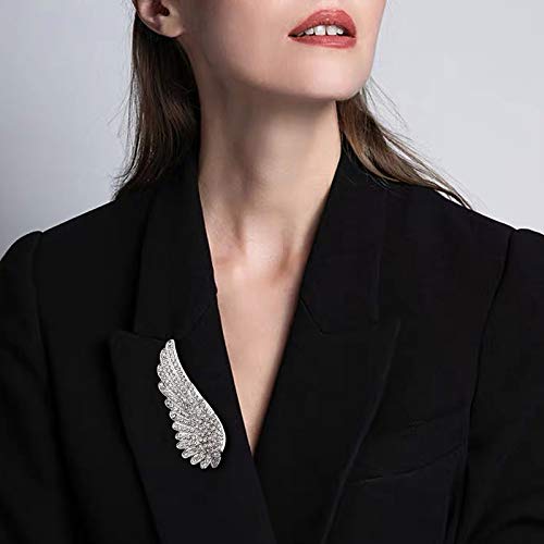 Image of Pearl Diamond Brooch Pins for Dress Sweater Scarf, Wedding Party Decoration Birthday Christmas Gift