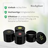 SOS Riechtraining Set mit Riechgläsern – Geruchssinn trainieren & Geruchstraining bei Geruchsverlust – mit ätherischen Ölen - Eukalyptus, Rose, Zitrone & Nelke – wieder riechen lernen