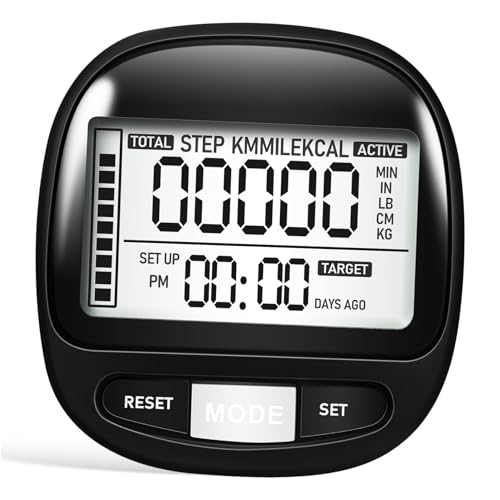 TOYANDONA 3D Sensor Pedometer Step Counter for Outdoor Pedometer Clip Step Counter Walking Tracker