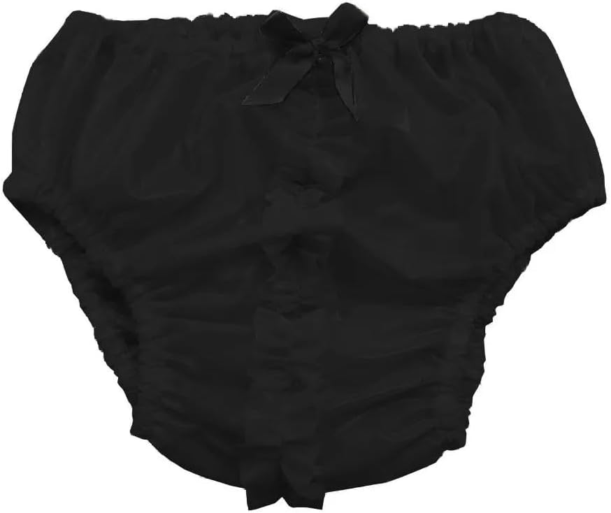 Sissy PVC Glossy Bow Panties Wet Look Adult Briefs Exotic Cosplay Fetish Vinyl Club Night Roleplay Halloween