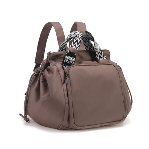 Large Capacity Portable Backpack Tote Bag For Car Travel, Lightweight Foldable Nylon Shopping Bag with 15 Pockets