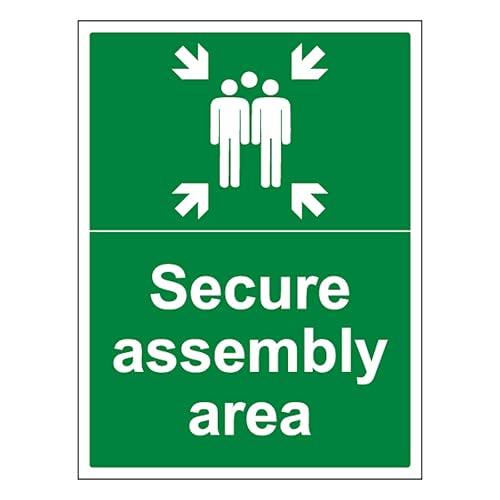 Panneau de sécurité pour entreprise V Safety Zone de rassemblement 400 x 600