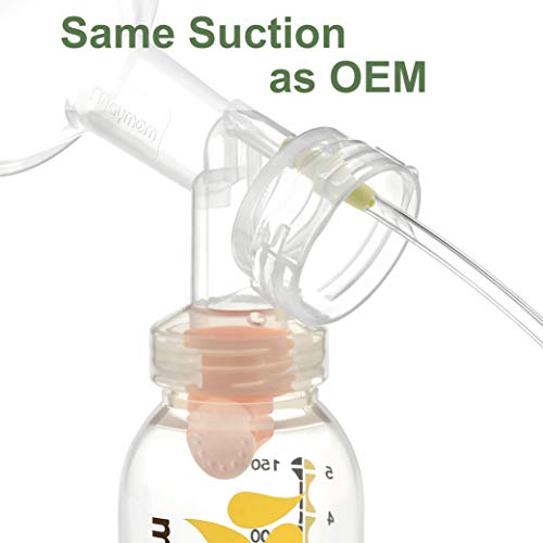 Image of 34 mm 2xOne-Piece Extra Large Breastshields w /Valves and Membranes Compatible wtih Medela Breast Pumps; Smaller Than Medela PersonalFit 36 Breastshield; Made by Maymom