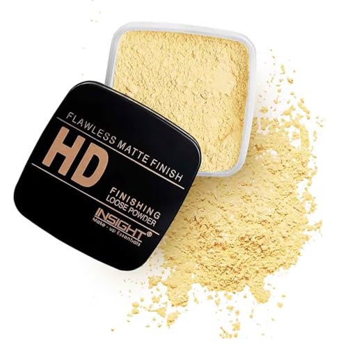 INSIGHT HD Finishing Loose Powder|Matte Finish|Silky Texture| Long-Lasting | Lightweight |Controls Oil & Sebum | Blurs Pores & Fine Lines|Suitable for All Skin|Honey-30g